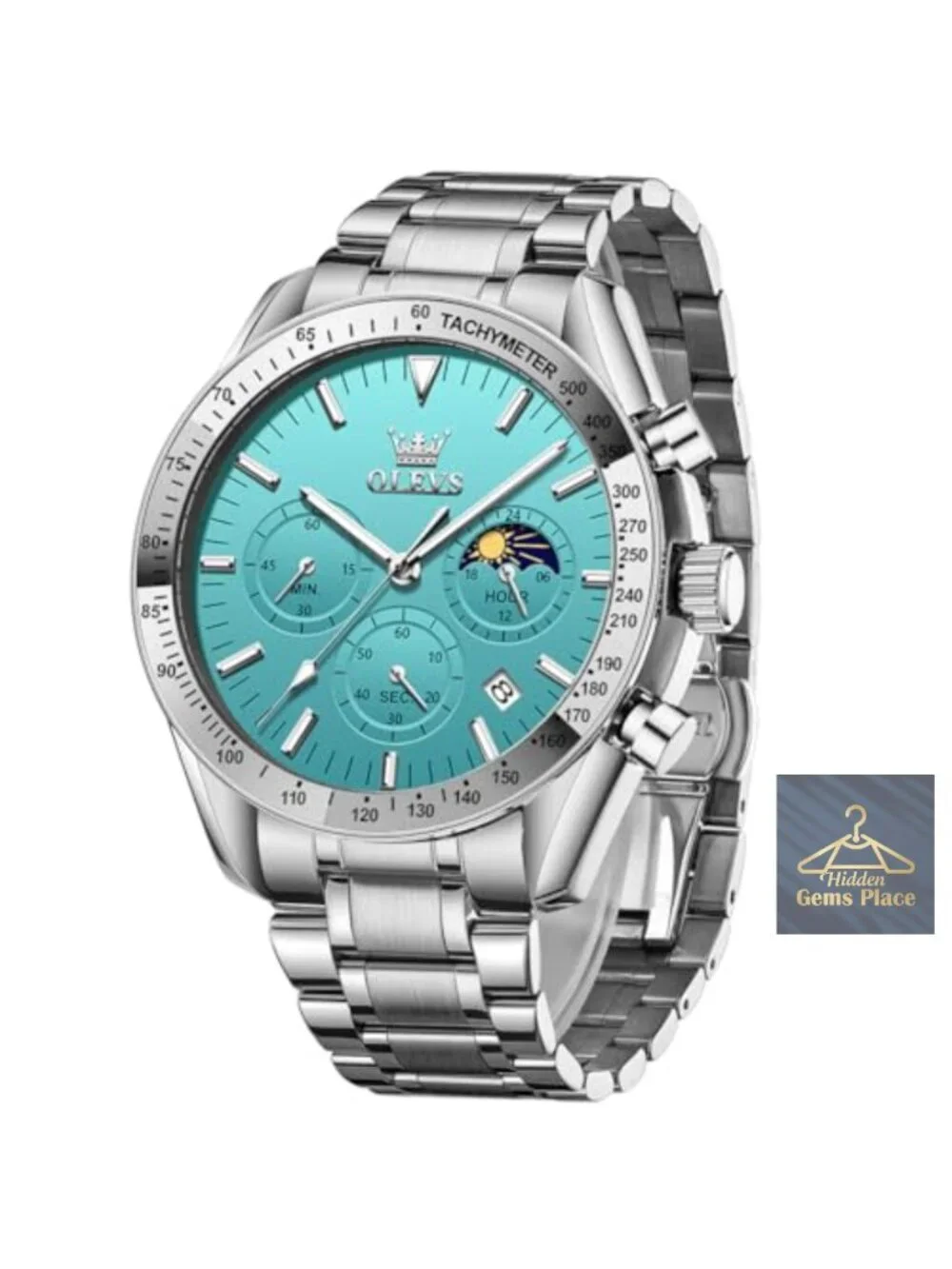 Men's Business Dress Watch Stainless Steel Waterproof Chronograph
